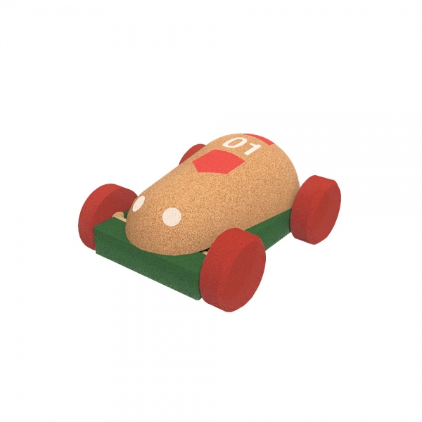 ELOU CORK Classic Car - Green/Red