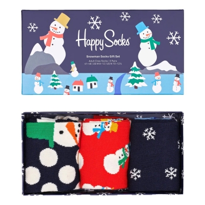 HAPPY SOCKS 3-Pack Snowman...