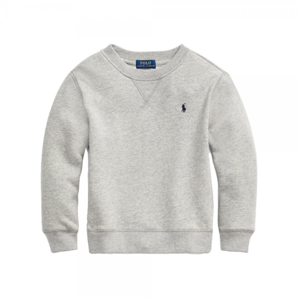POLO RALPH LAUREN Youth Cotton-Blend-Fleece Sweatshirt - Grey...
