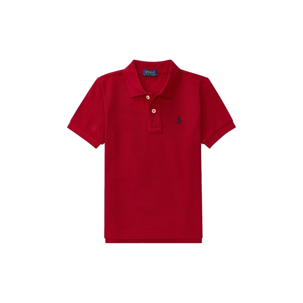 POLO RALPH LAUREN Kids The Iconic Mesh Polo Shirt - Red - Mau Feitio