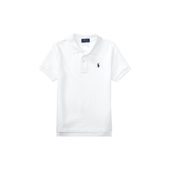 POLO RALPH LAUREN Kids The Iconic Mesh Polo Shirt - White - Mau Feitio