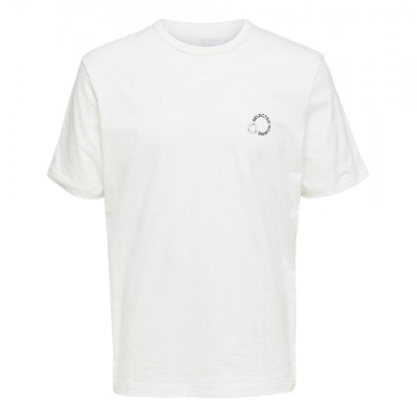SELECTED Logo Print T-Shirt - Cloud...
