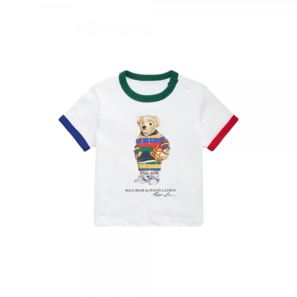 POLO RALPH LAUREN Baby Polo Bear Cotton Jersey T-Shirt - White -...