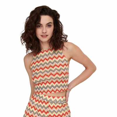 ONLY Top Boho S/L  - Zigzag
