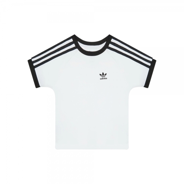 ADIDAS T-Shirt 3 Stripes Criança - White