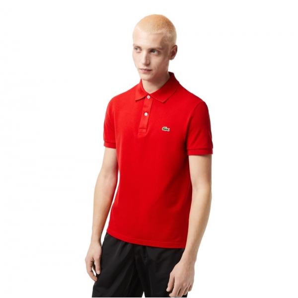 Polo lacoste 2025 rouge slim fit