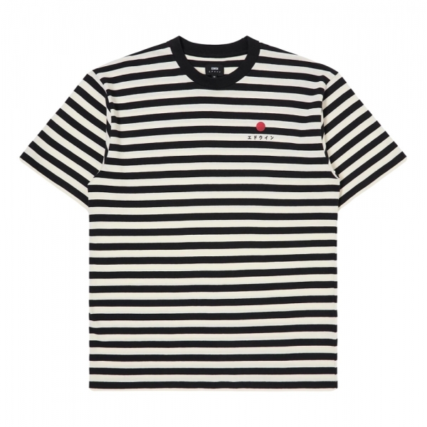 EDWIN Basic Stripe T-Shirt - Black/White
