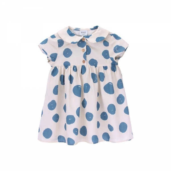 KNOT Baby Calliope Dress - Aquatic Dots