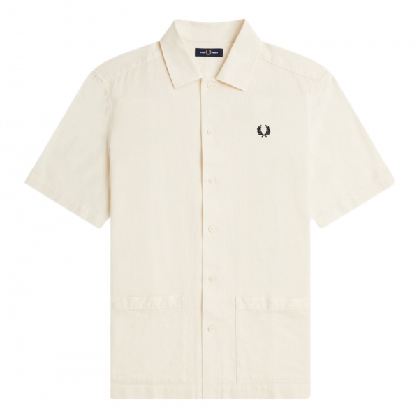FRED PERRY Linen-Blend Shirt M5683 -...