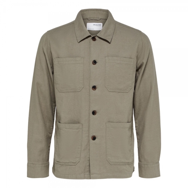 SELECTED Camisa Brody Linen - Vetiver