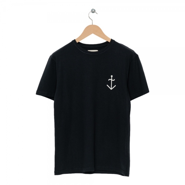 LA PAZ T-Shirt Dantas - Dark Navy/Ecru Logo - Mau Feitio
