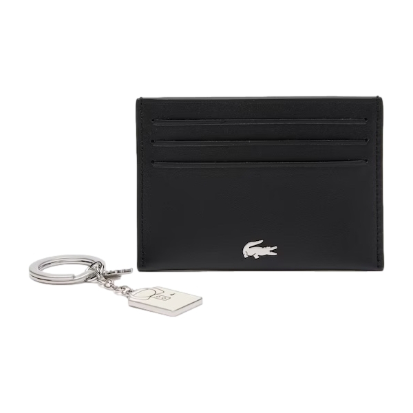 LACOSTE Card Holder and Key Chain - Noir