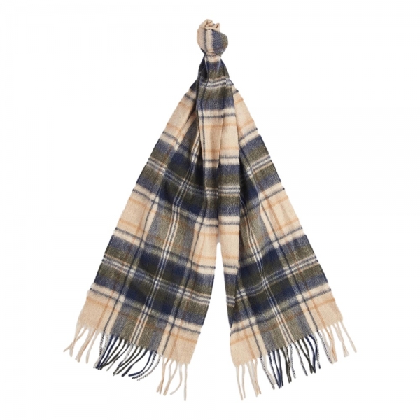 BARBOUR New Check Tartan Scarf - Sand...