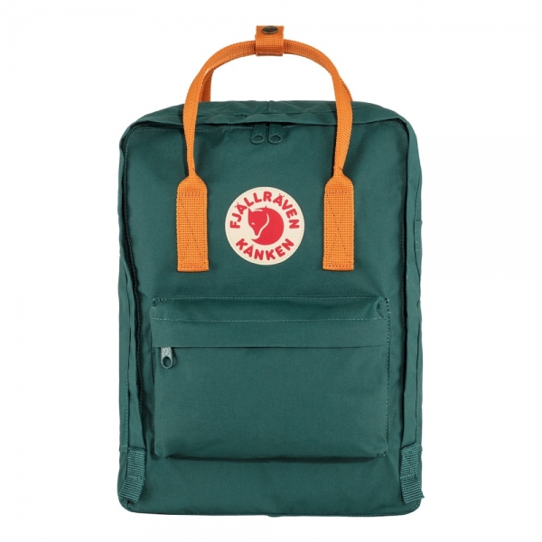 FJALLRAVEN Kanken Backpack Arctic Green Spicy Orange