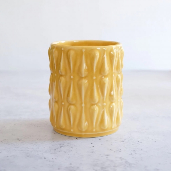 ESTÚDIO Cylindrical Small Jar - Amarelo