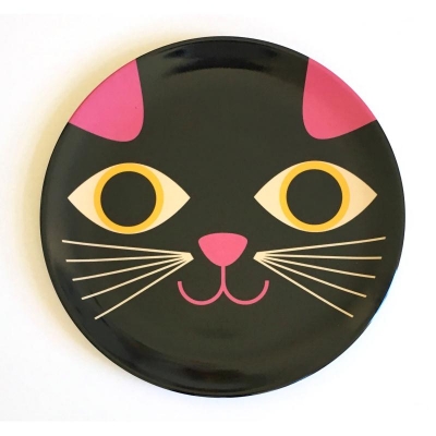 Omm Design Plate Cat Face