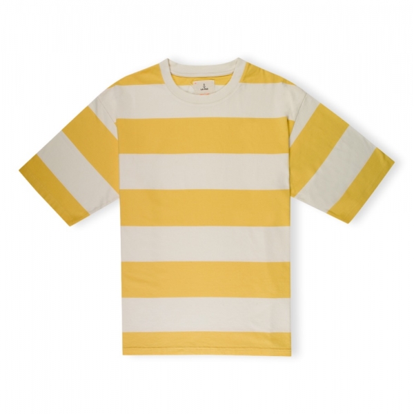 LA PAZ T-Shirt Fatia - Yellow Stripes