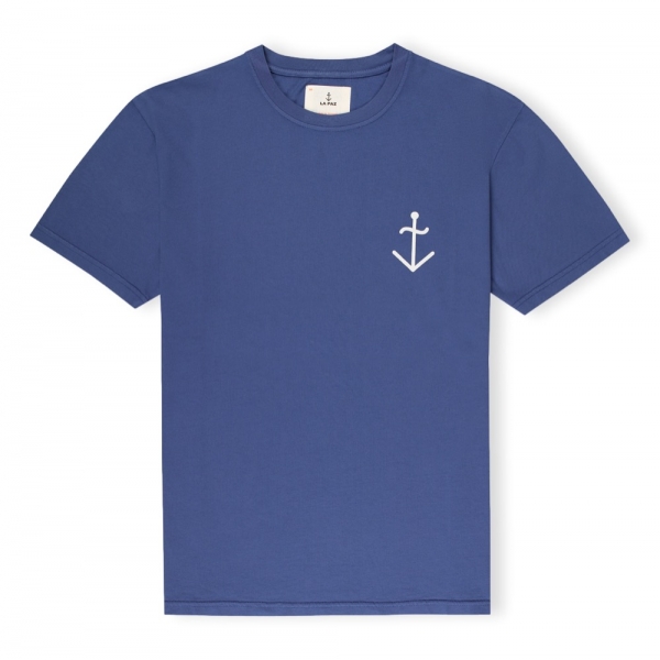 LA PAZ Dantas T-Shirt - Blue Ecru Logo