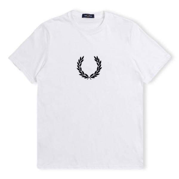 FRED PERRY T-Shirt Flocked Laurel...