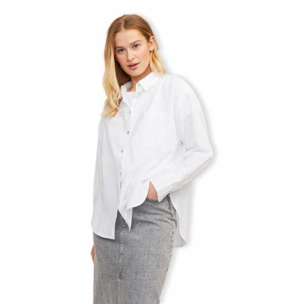 JJXX Jamie Linen Shirt L/S - White