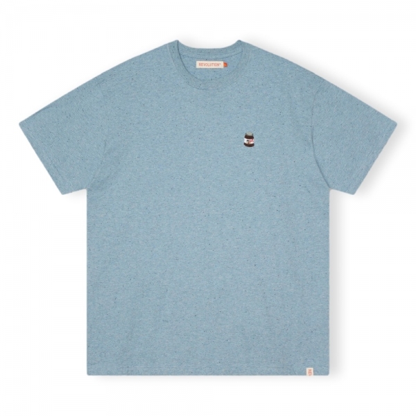 REVOLUTION T-Shirt Loose 1367 NUT - Blue