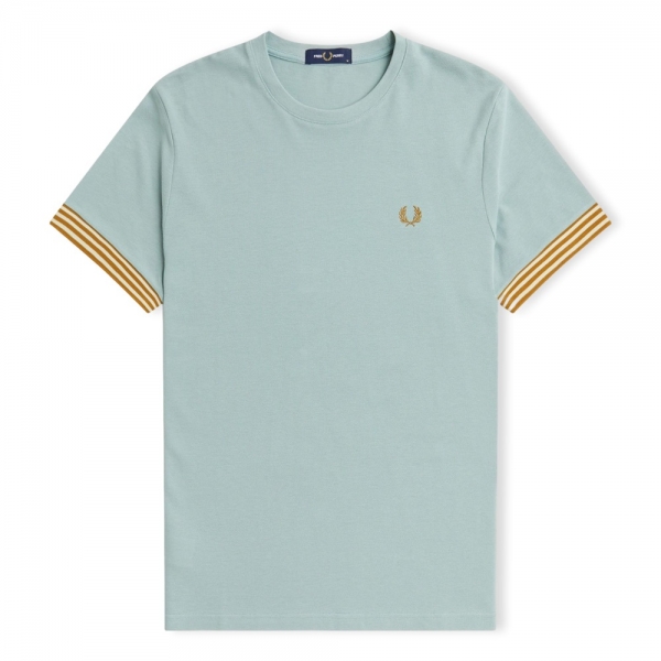 FRED PERRY Striped Cuff T-Shirt M7707...