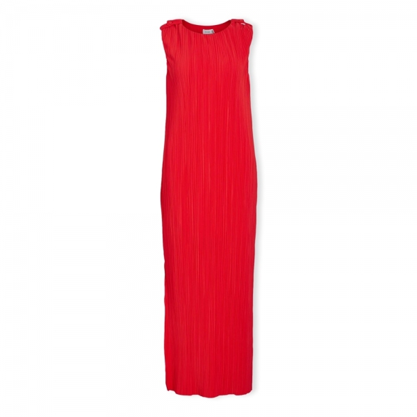 VILA Apria Dress S/L - Poppy Red