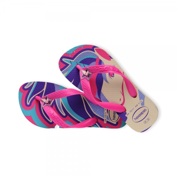 HAVAIANAS Kids Fantasy Beige Magenta Neon