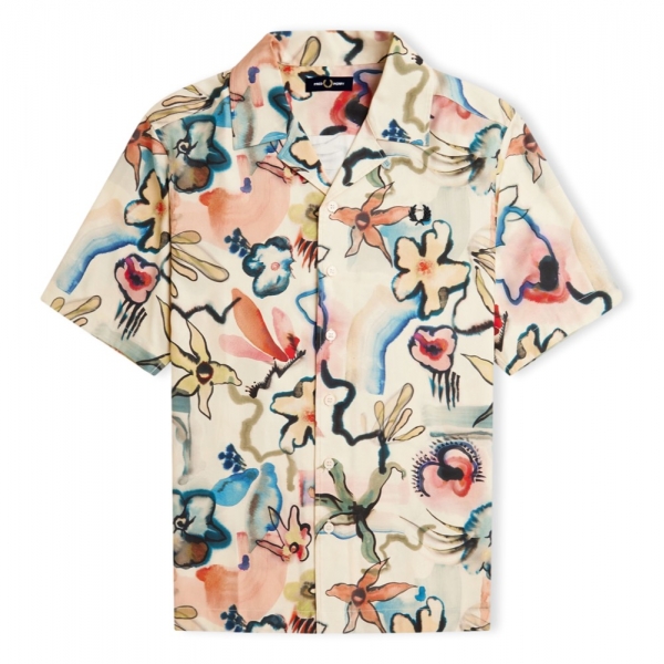 FRED PERRY Floral Revere Shirt M7817...