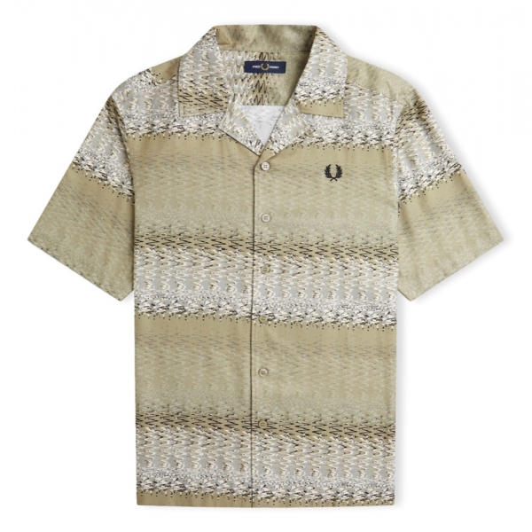 FRED PERRY Abstract Sound Wave Shirt...