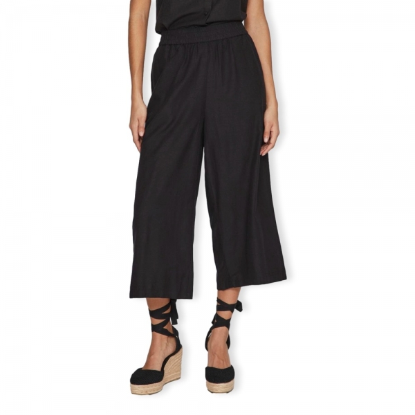 VILA Prisilla Trousers - Black Beauty