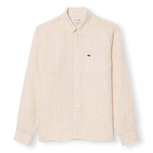 LACOSTE Shirt CH6985 - Blanc/Beige