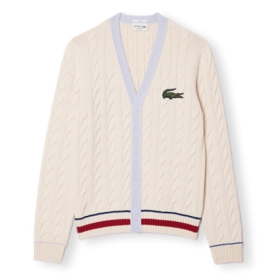 LACOSTE Cotton Cable Knit...