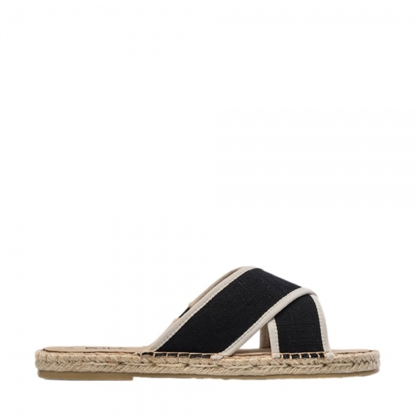 PAEZ Sandals Crossed W - Linen Black