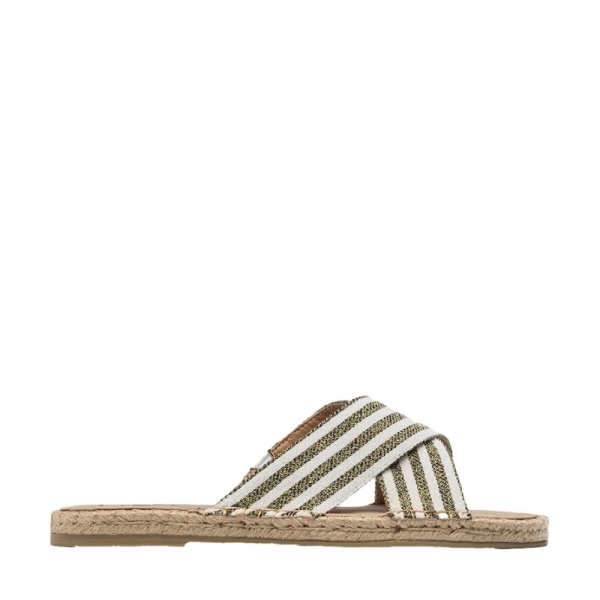 PAEZ Sandals Crossed W - Lurex Ecru