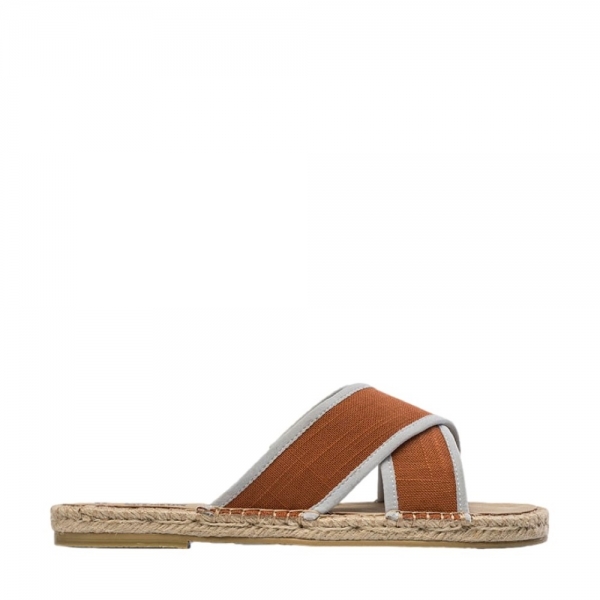 PAEZ Sandals Crossed W - Linen Terracota