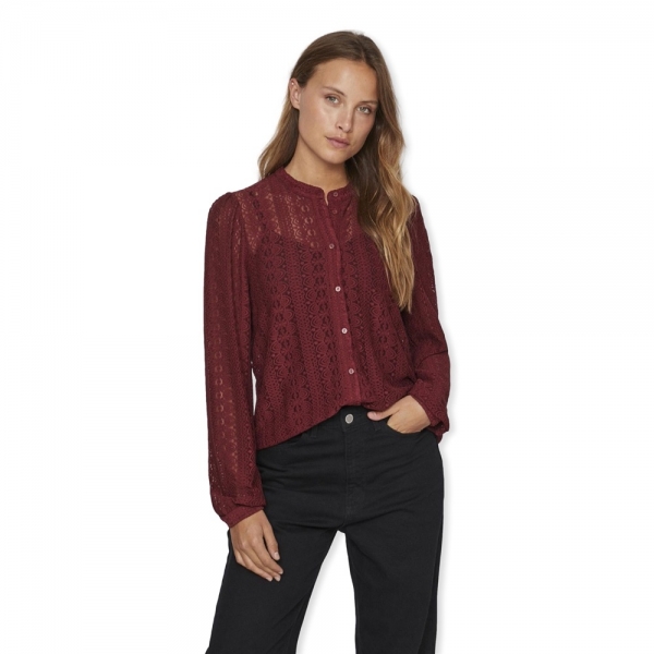 VILA Noos Camisa Chikka Lace L/S -...