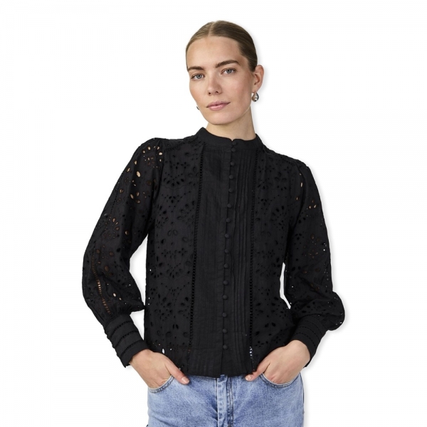 YAS Noos Alessia Shirt L/S - Black