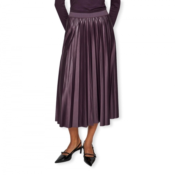 VILA Noos Nitban Skirt - Plum Perfect