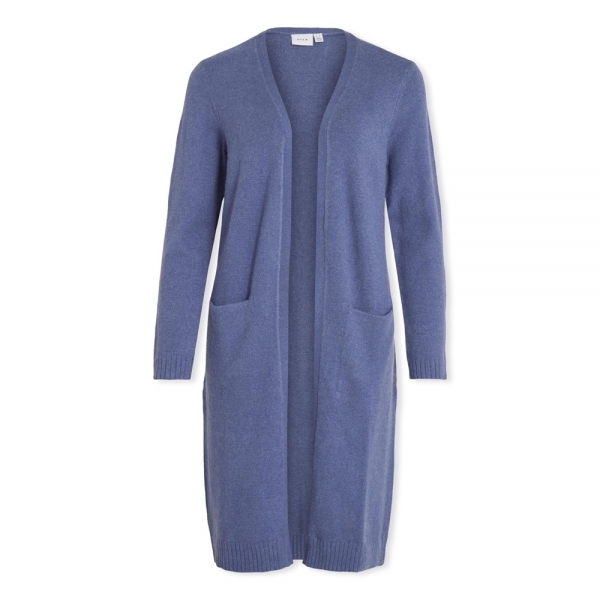 VILA Noos Ril Long Cardigan Bijou Blue