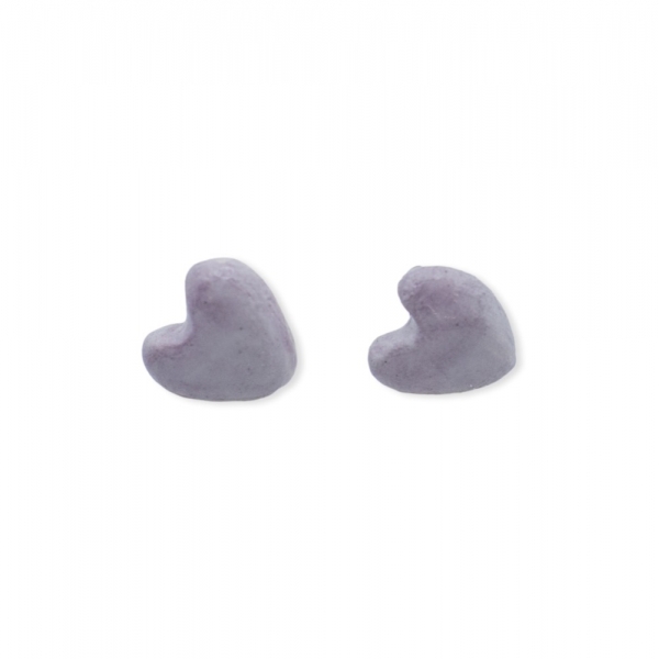 PRELUDE CERAMICS Heart Earrings - Rose