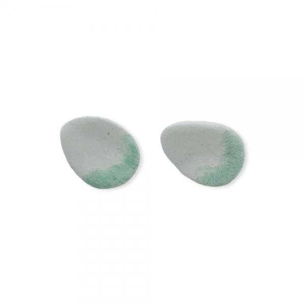 PRELUDE CERAMICS Tile Earrings - Green