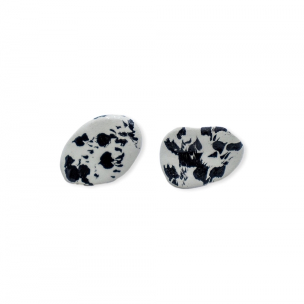 PRELUDE CERAMICS Tile Earrings - Black