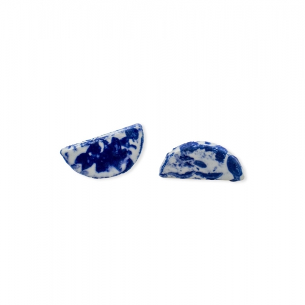 PRELUDE CERAMICS Tile Earrings - Blue