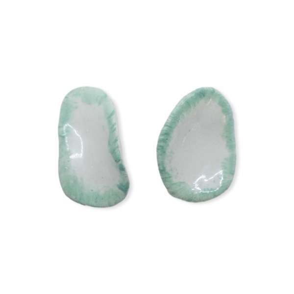 PRELUDE CERAMICS Tile Earrings - Green