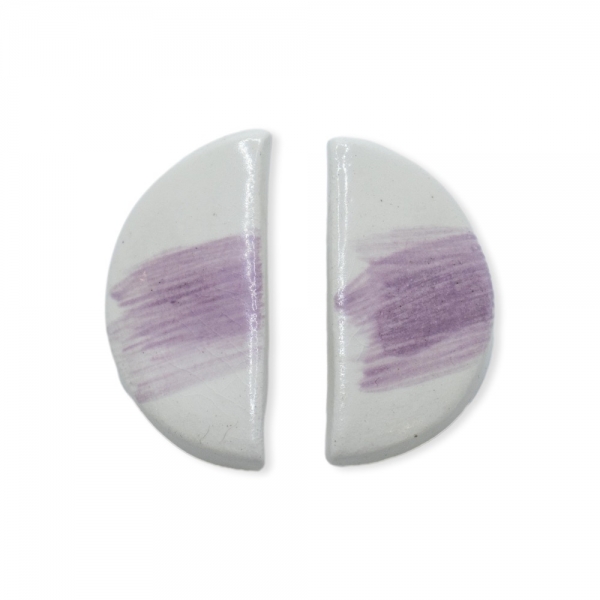 PRELUDE CERAMICS Tile Earrings - Rose