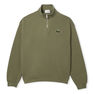 LACOSTE Loose Fit Zip Neck...