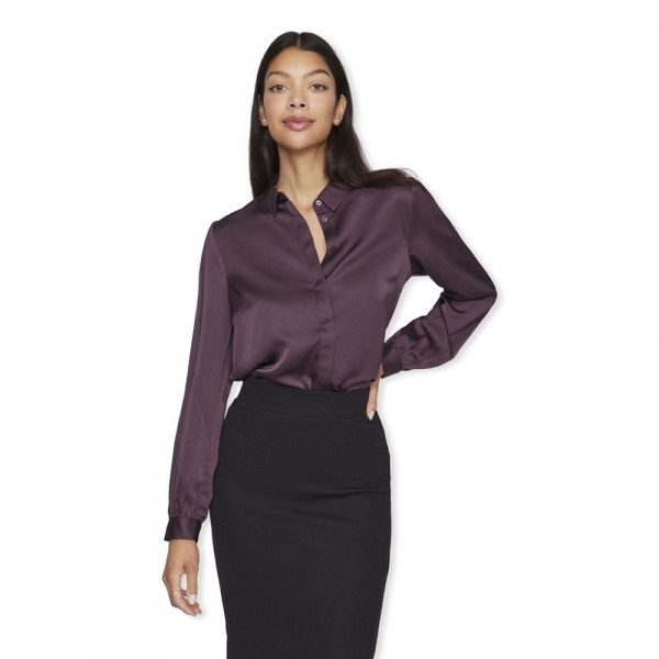 VILA Noos Ellette Satin Shirt L/S -...