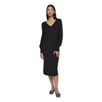 VILA Comfy V-Neck Dress LS...