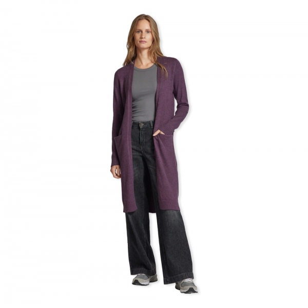 VILA Noos Ril Long Cardigan - Plum...